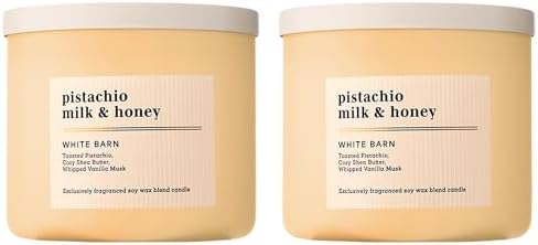 Bath & Body Works 3-Wick Candle, Pistachio Milk & Honey, 14.5 oz, 2 Pack by BathBodyWorks