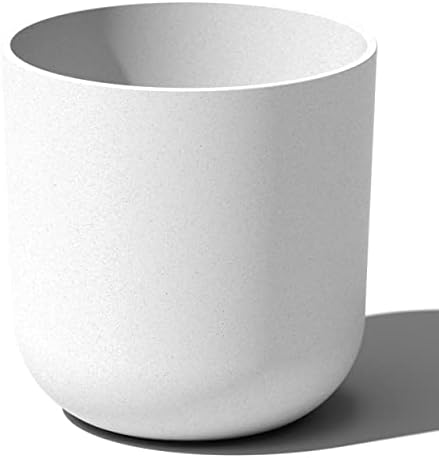 Veradek Round Lima Plastic Planter Pots for Indoor/Outdoor Garden Use, White, Suitable for Small to Large Succulent Plants, Flowers, Modern Interior Plants by VeradekOutdoor