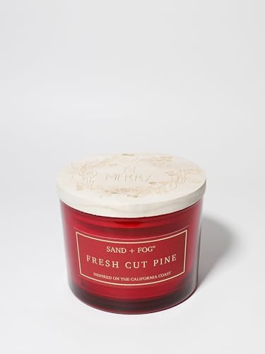 Sand + Fog Scented Candle - Fresh Cut Pine – Additional Scents and Sizes – 100% Cotton Lead-Free Wick - Luxury Air Freshening Jar Candles - Perfect Home Decor – 12oz … by SandFogHome