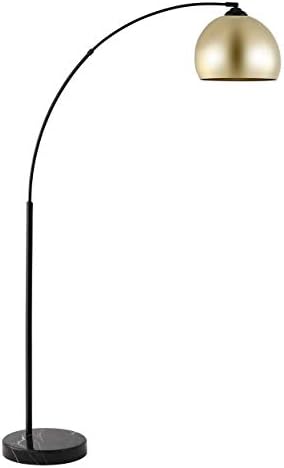 Safavieh Lighting Collection Glarien Mid-Century 70-inch Gold/Black Arc Floor Lamp (LED Bulb Included) - Image 5