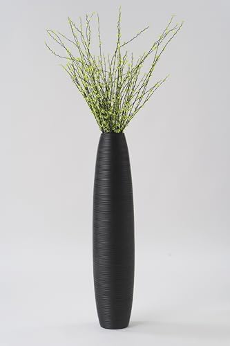 Leewadee Decorative Tall Floor Vase for Living Room Decor, 34 inches, Black, Resin - Image 6