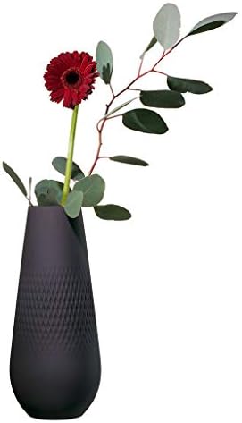 Villeroy & Boch Collier Noir Tall Vase : Carre, 4.5 in, Premium Porcelain, Black - Image 4