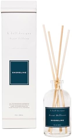 K. Hall Designs Shoreline Boxed Diffuser Kit, Calming Ocean-Inspired Scent by KHallDesigns
