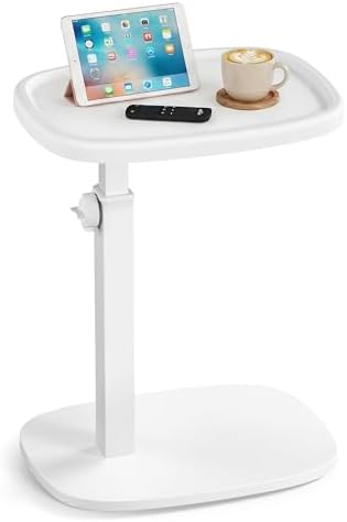 VASAGLE C Side Table Adjustable Height, Couch Sofa End Table, TV Tray by VASAGLEbySONGMICSHOME
