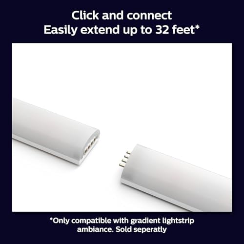 Philips Hue Indoor 3-Foot Smart LED Light Strip Extension - Flowing Multicolor Effect - Requires Base Kit - 1 Pack - Control with Hue App - Works with Alexa, Google Assistant and Apple HomeKit - Image 6