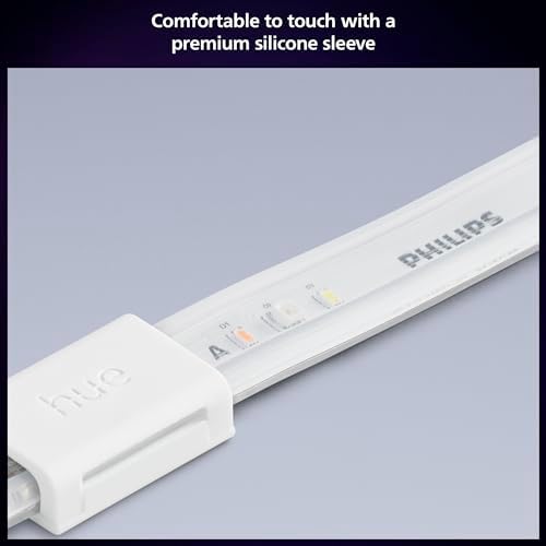 Philips Hue Indoor 16 Ft Smart LED Solo lightstrip Base Kit - Control with Hue App - Compatible with Alexa, Google Assistant and Apple HomeKit| (Pack of 4) - Image 6