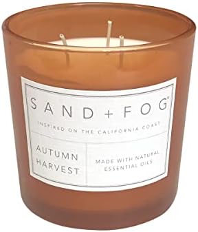 Sand + Fog Scented Candles - Autumn Harvest - Additional Scents and Sizes - 3 Wicks 100% Cotton Lead-Free - Luxury Air Freshening Jar Candles - Perfect Home Decor - 21 oz - Image 2