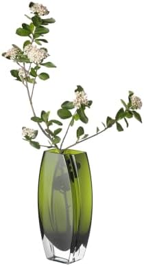 Glass - Vase - Green - 10" -Height - Precision - Made in Europe - by Barski - Image 2
