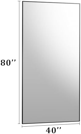 BEAUTYPEAK 80"x40" Rectangle Full Body Floor Mirrors, Full Length Mirror - Image 6