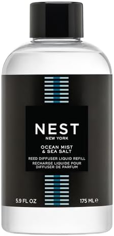 NEST New York Reed Diffuser Liquid Refill, Ocean Mist & Sea Salt - 5.9 fl oz - Fragrance for Up to 90 Days - Flame Free by Unknown