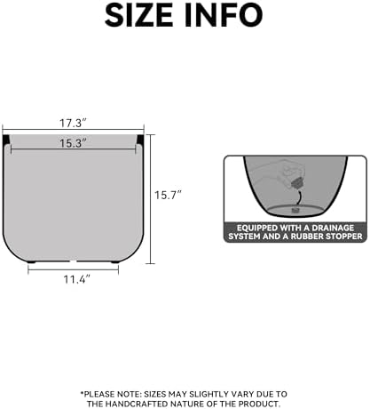 Kante Dark Gray Concrete Planter 17.3" Dia All-Weather Round XLarge Pot - Image 2