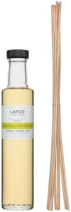 LAFCO New York Reed Diffuser Refill, Rosemary Eucalyptus - 8.4 oz - Up to 4-Month Fragrance Life - Includes Natural Wood Reeds - Free of Dyes & Propellants - Made in the USA by Unknown