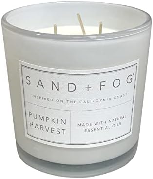 Sand + Fog Scented Candles - Pumpkin Harvest - Additional Scents and Sizes - 3 Wicks 100% Cotton Lead-Free - Luxury Air Freshening Jar Candles - Perfect Home Decor - 21 oz - Image 2