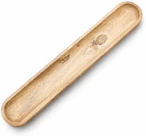 40 Inch Decorative Wooden Dough Bowl, Wooden Bowls, Large Long Hand Carved Rustic Bread Key Bowl, Wooden Tray, Dough Bowls for Decor, Decorative Bowl for Living Room Dining Room Kitchen Table by HAFITH