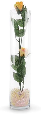 WGVI Quality Thick Weighted Tall Clear Cylinder Glass Vases, 4" W x 18" H, Flower Arrangement Floating Candle Holders Wedding Centerpieces Event Floral Container Artistic Display Home Decor, 1 Piece - Image 4