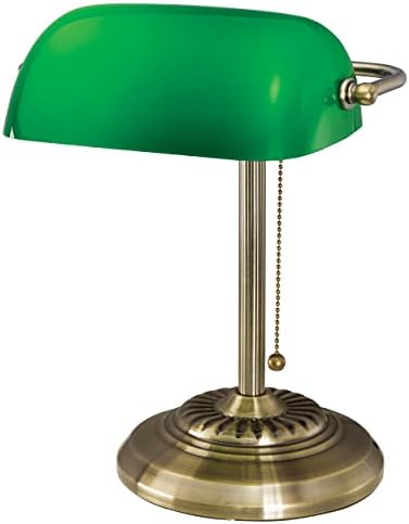 V-Light with Replaceable LED Bulb Task Lamp, Antique Brass (8B101AB) by Realspace