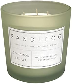Sand + Fog Scented Candles - Cinnamon Vanilla - Additional Scents and Sizes - 3 Wicks 100% Cotton Lead-Free - Luxury Air Freshening Jar Candles - Perfect Home Decor - 21 oz - Image 2