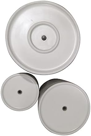 Amazon Basics Fluted Ceramic Planters for Indoor Outdoor Plants, Round Flower Pots with Drainage Hole, Set of 3, 6 inch, 8 inch, 10 inch, White - Image 4