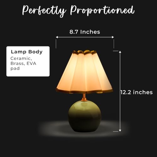Pooky Lighting Cecily Rechargeable Ceramic Table Lamp 15" - Cordless Lamp - Image 6