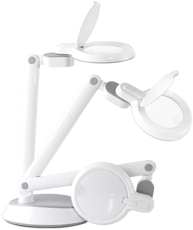 OttLite Space-Saving LED Magnifier Desk Lamp, Optical Grade, White - Image 5