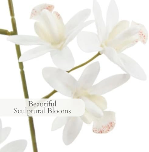 CG Hunter, Faux Vanda Orchid Plant, 26 in, White, Home Decor - Image 3