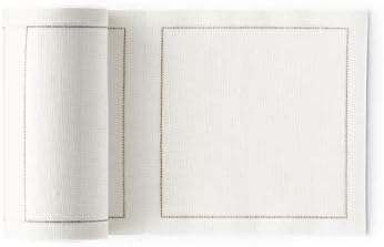 Linen Cocktail Napkin - 4.3 x 4.3 in - 50 units per roll - Cream by MYDRAP