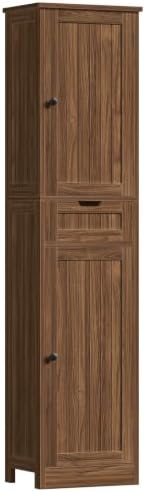 Iwell 66.9" Tall Bathroom Storage Cabinet with 2 Doors & 1 Drawer by IWELL