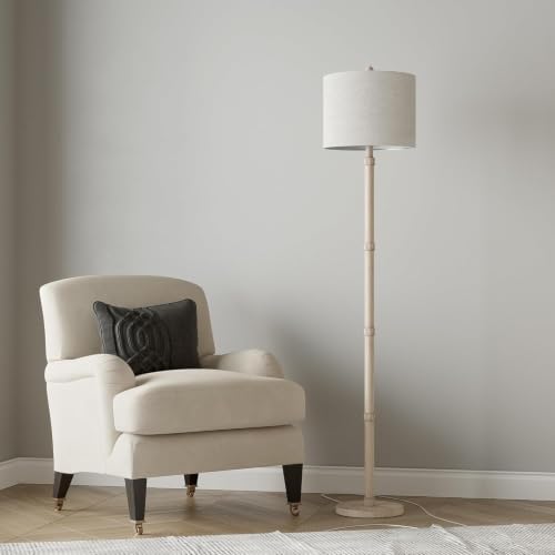 BOBOMOMO Retro Farmhouse Floor Lamp Rotary Switch, 62" Resin Vintage Floor Lamp, Rustic Tall Floor Lamps for Living Room, Corner, Bedroom, Office(Without Bulb) by BOBOMOMO