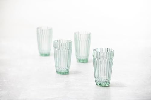 Fortessa Archie Glass Drinkware, Iced Beverage Glass (Set of 6), 15 Oz., Verde Green - Image 2
