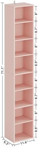 IRONCK Tall Narrow Bookshelf 8 Tiers, Compact Corner Bookcase, Floor Standing Display Storage Shelves 71 in Tall, Easy to Match for Living Room, Office, Study, Bedroom - Image 3