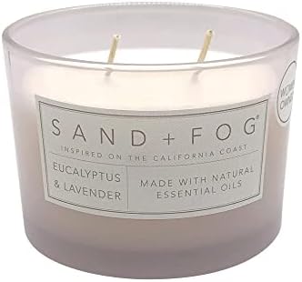 Sand + Fog Scented Candle - Eucalyptus Lavender – Additional Scents and Sizes – 100% Cotton Lead-Free Wick - Luxury Air Freshening Jar Candles - Perfect Home Decor – 12oz - Image 2