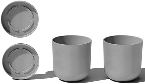 Veradek Mason Series Lima Planter & Drip Tray - Large Round Outdoor Planter by VeradekOutdoor