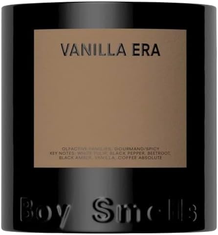 Boy Smells Vanilla Era Candle – White Tulip, Vanilla, and Espresso – Gourmand and Spicy Scented Candle by Unknown