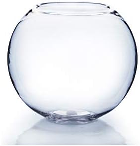 WGV Bowl Glass Vase, Diameter 6", Height 5", Open Width 4", (Multiple Sizes Choices) Clear Bubble Planter Terrarium Fish Bowl for Wedding Event Home Decor, 1 Piece (VBW0006) by WGVInternational-OpusGlassware
