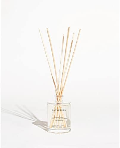 Brooklyn Candle Studio Reed Scent Diffuser - Catskills - Relaxing Oil Diffuser, Cedar, Cypress & Juniper Fragrance, 8 Rattan Diffuser Reeds, Clean Ingredients - 3.7oz - Image 2