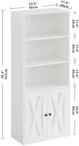 IRONCK Industrial Bookshelves and Bookcases with Doors and Shelves - Image 3
