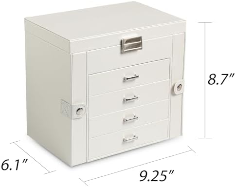 Frebeauty 5-Layer Jewelry Box for Women,Jewelry Organizer with 4 Drawers - Image 2