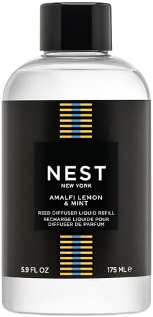 NEST New York Reed Diffuser Liquid Refill, Amalfi Lemon & Mint - 5.9 fl oz - Fragrance for Up to 90 Days - Flame Free by Unknown