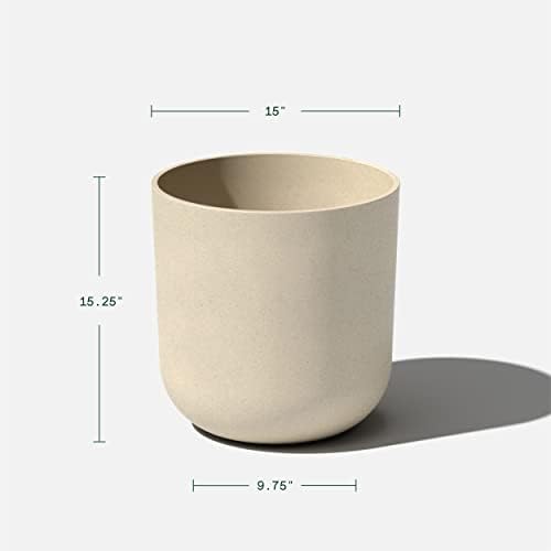 Veradek Mason Series Lima Planter & Drip Tray - Large Round Outdoor Planter - Image 3