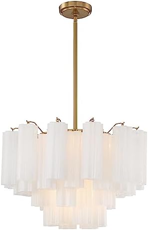 Crystorama Addis 9 Light Aged Brass Chandelier - Image 2