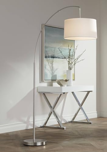 360 Lighting Cora 72" Tall Brushed Nickel Modern Arc Floor Lamp by 360Lighting