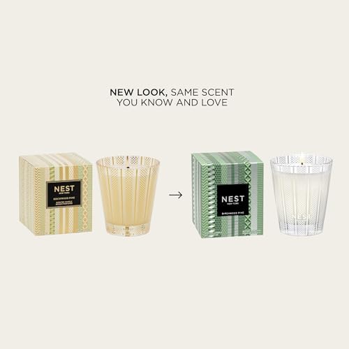 NEST New York Scented Classic Christmas Tree Candle, Birchwood Pine - 8.1 oz - Up to 60-Hour Burn Time - Reusable Glass Vessel - Image 2