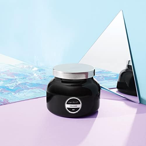 Capri Blue Volcano Scented, Luxury Glass Jar Candles for Home with Tropical Fruit & Sugared Citrus, Soy Wax Blend, Black Color (19 Oz) (Pack of 2) - Image 5