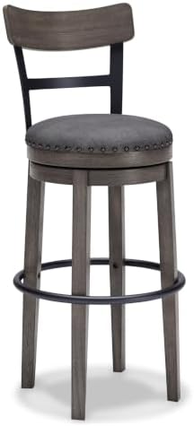 Signature Design by Ashley Caitbrook Swivel 30" Bar Height Bar Stool, Gray by Unknown