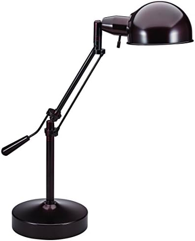 V-LIGHT Pharmacy Style CFL Desk Lamp with Height-Adjustable Tilt-Arm Feature, Antique Bronze (VS687372BRZ) by V-Light