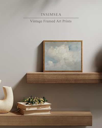 InSimSea Framed Canvas Wall Art Vintage Decor, Home Decor Classical Oil Painting Shells Fish Canvas Prints Vintage Landscape Wall Art Home Office Decor, 8"x10" - Image 2