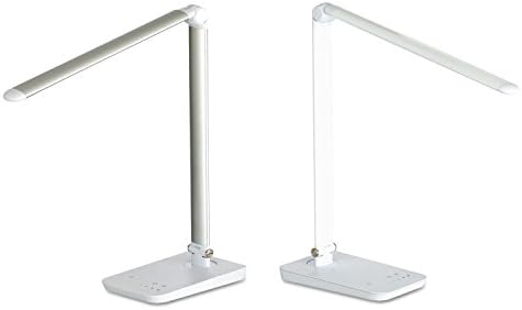 Safco 1001SL Vamp LED Modern ABS Desk Lamp with USB Port and Dimmer Switch, Silver - Image 2