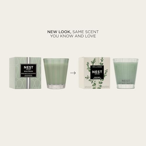 NEST New York Scented Classic Candle, Wild Mint & Eucalyptus - 8.1 oz - Up to 60-Hour Burn Time - Reusable Glass Vessel - Image 2