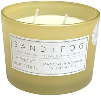 Sand + Fog Scented Candle - Midnight Blue Citrus – Additional Scents and Sizes – 100% Cotton Lead-Free Wick - Luxury Air Freshening Jar Candles - Perfect Home Decor – 12oz - Image 2