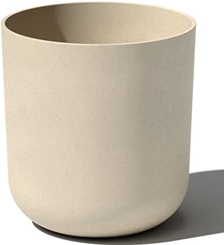 Veradek Round Lima Plastic Planter Pots for Indoor/Outdoor Garden Use, Sand Color, 5 Year Warranty by VeradekOutdoor